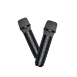 fingers 2mic groovebox portable bluetooth speaker with dual wireless mics | 30w bass | karaoke & party speaker (rich black)