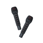 fingers 2mic karaoke portable bluetooth speaker with dual wireless mics | 24w output | karaoke & party speaker (rich black)