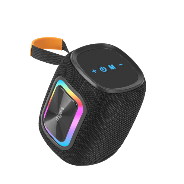 fingers gladiatorsound 12 portable bluetooth speaker | 12w power bass | rgb lights | 12 hours playback (rich black)