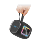 fingers gladiatorsound 12 portable bluetooth speaker | 12w power bass | rgb lights | 12 hours playback (rich black)