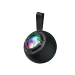 fingers globesound portable bluetooth speaker | 10w deep bass | rgb lights | 10 hours playback (rich black)
