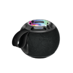 fingers globesound portable bluetooth speaker | 10w deep bass | rgb lights | 10 hours playback (rich black)