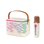 fingers 2mic karaoke portable bluetooth speaker with dual wireless mics | 24w output | karaoke & party speaker (rich black) (copy)