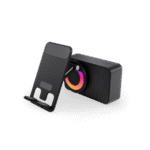 fingers mini mot (my own tv) portable bluetooth speaker with rgb lights & mobile stand | 5w sound | bluetooth v5.3 | hands free entertainment (rich black)