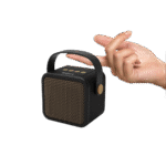 fingers soundking portable bluetooth speaker | 12 hour playtime | deep bass | bluetooth v5.3 | built in mic & fm | compact design (rich black)