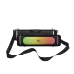 fingers soundpower 20 portable bluetooth speaker | 20w 360° surround sound | deep bass & rgb lights | with free carry strap (black)